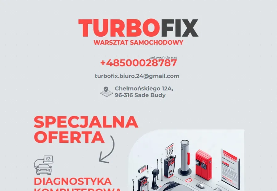 Turbofix automotive service landing page
